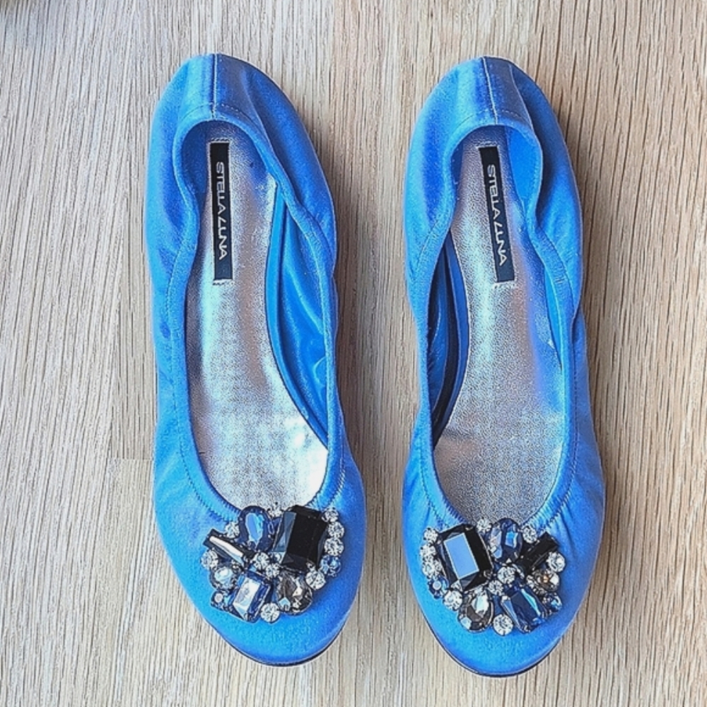 Stella Luna Blue Ballerina Flats